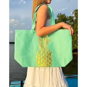 Beach Bag Tote, Pinneaple Beach Bags Pool Bag Shoulder Travel Tote